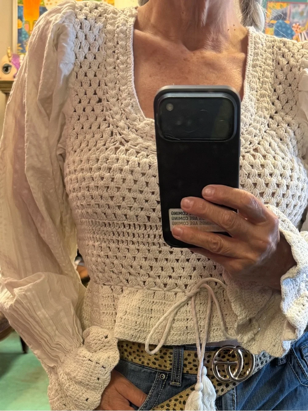 Free People hand crocheted